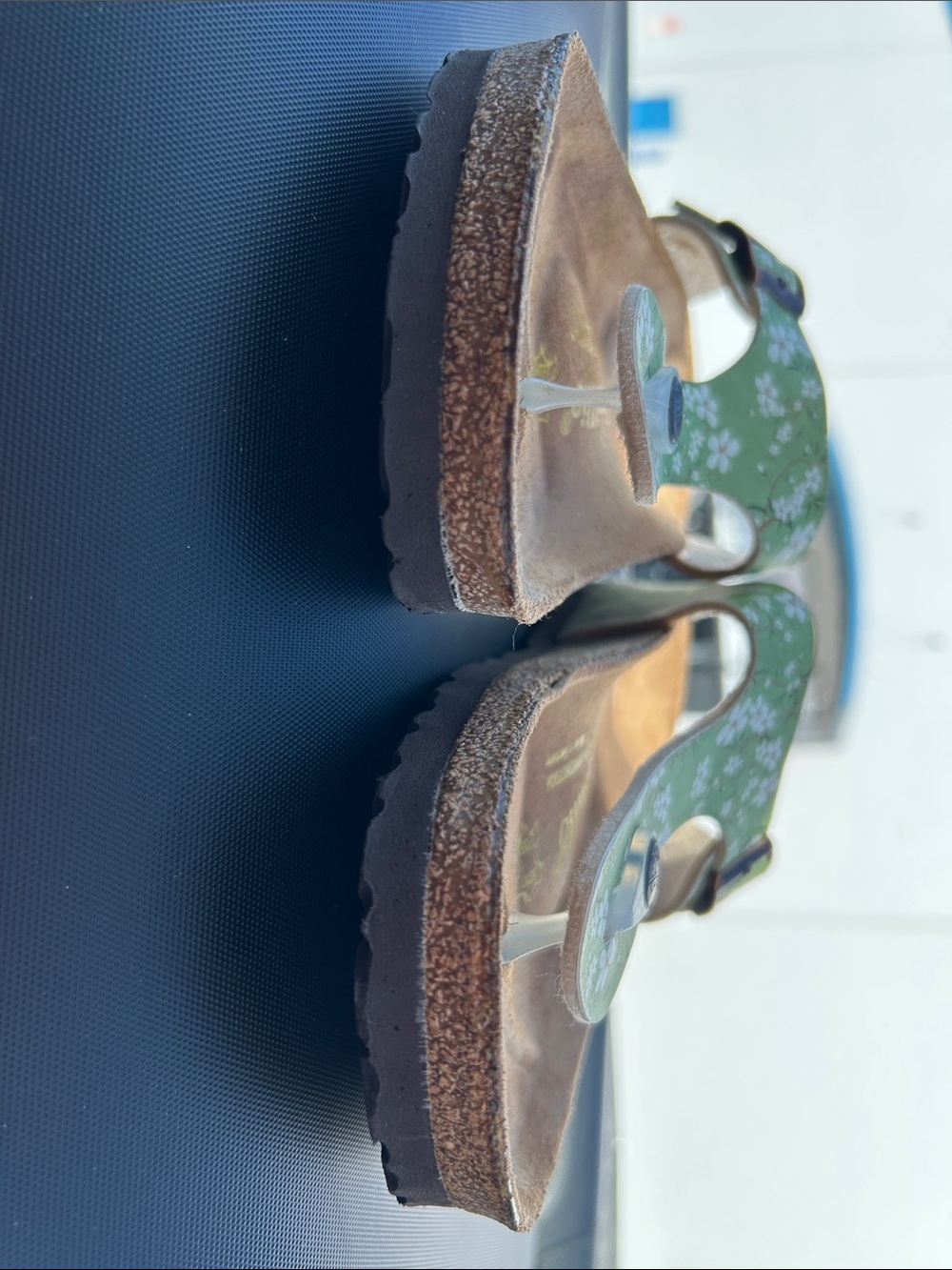 Papillio by Birkenstock Green Floral Buckle Toe-Post Sandals Women’s Size 7 - Picture 13 of 16